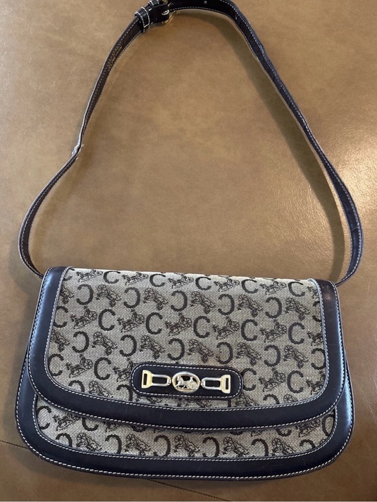 Celine Handbags - Vintage Celine Horsebit Canvas And Leather Shoulder Bag RARE